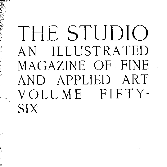 Cover of The Studio, 1912